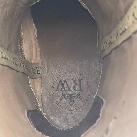 Reywelt Western Boots Embossed Leather Sunflower Embroidery Size 8 Square Toe - Picture 13 of 13